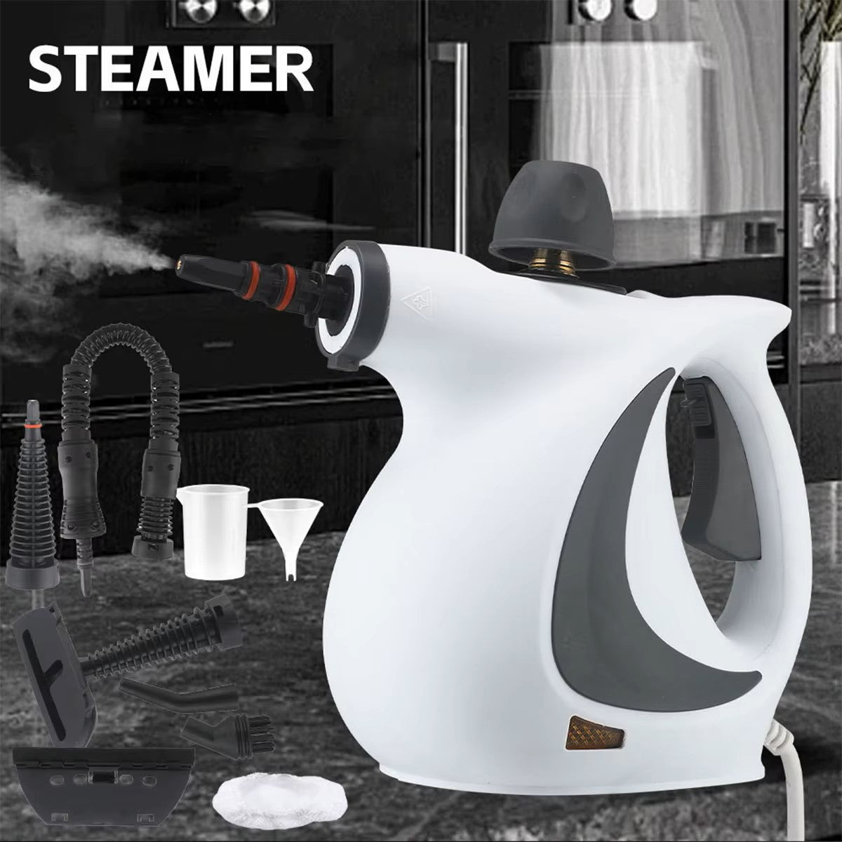 2500W High-Pressure Handheld Steam Cleaner – Portable Deep Cleaning Steamer for Home, Kitchen, Tile Grout & Auto Detailing